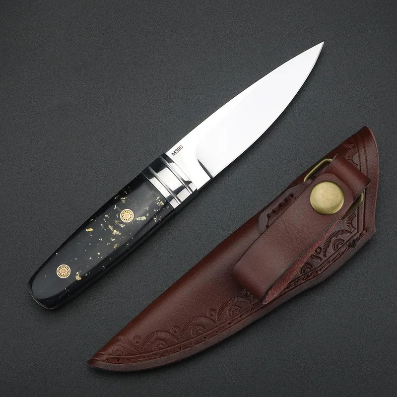 Cuchillo de supervivencia hoja recta acero alta dureza acabado espejo - imagen 4