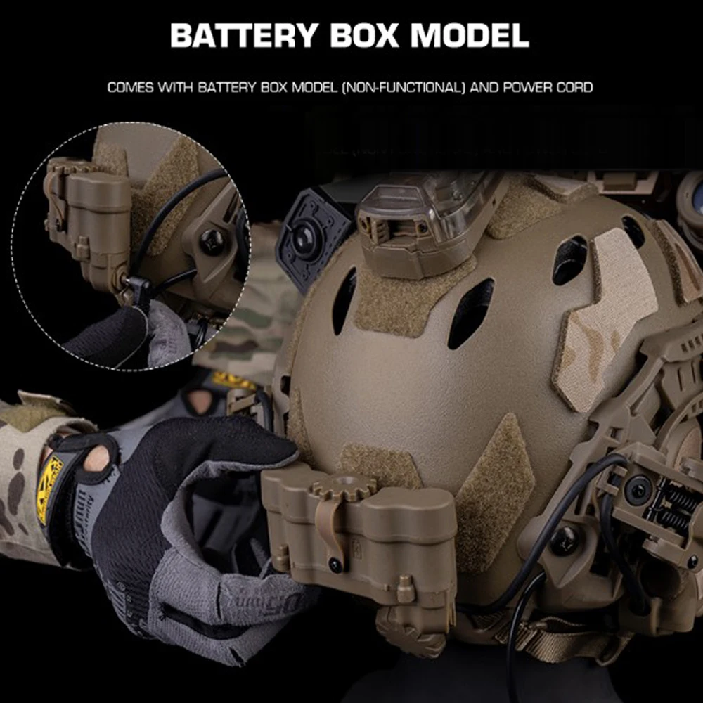 GPNVG-18 NVG modelo simulado versión de volteo lateral casco táctico rápido gafas de visión nocturna de cuatro tubos accesorios simulados - imagen 5