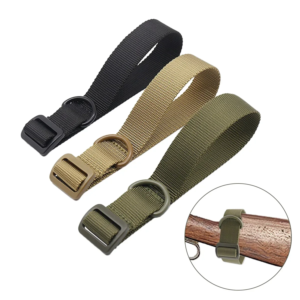 Adaptador táctico de bucle para pistola de culata, correa de hombro de nailon ajustable con anillo en D, accesorio de cinturón EDC para caza al aire libre - imagen 5