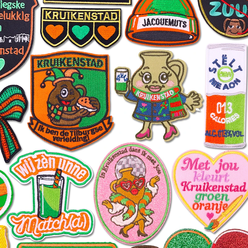 Parches bordados con emblema de Kruikenstad, parches para planchar para ropa, parche de Carnaval de Países Bajos, chaquetas, parche para coser uniforme, novedad de 2026 - imagen 3