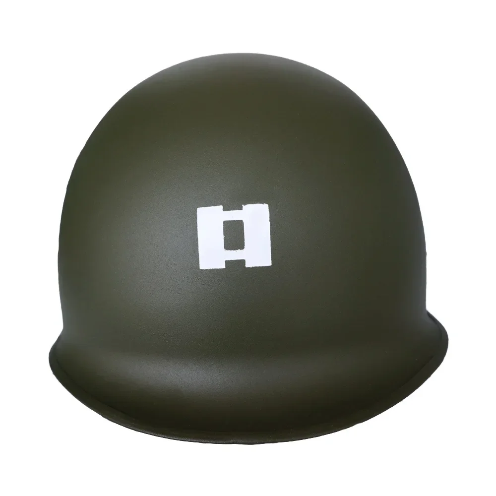 Casco WW2 M1, tácticas de corazón de melocotón, casco de empresa de Hermanos de campo de acero antidisturbios verde, equipo de soldado de EE. UU., casco táctico - imagen 5