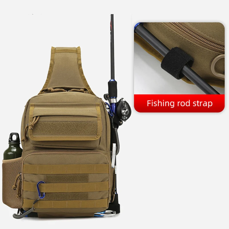 Bolsa táctica de pesca para el pecho, gran capacidad, señuelo, senderismo, escalada, caza, ciclismo, bolsos de hombro, mochila de entrenamiento para deportes al aire libre - imagen 4