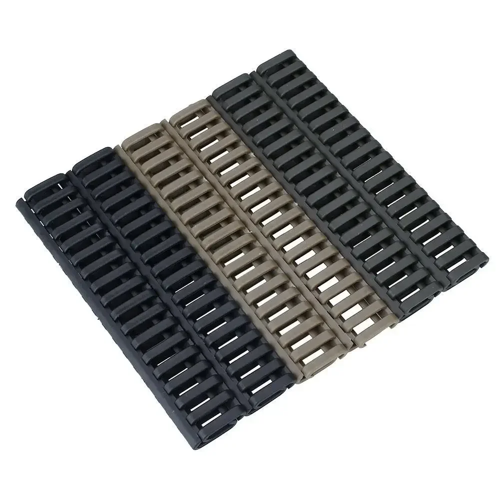 4 Uds. Escalera de 18 ranuras cubierta de riel de goma suave Protector de Panel de riel de plástico accesorios de caza - imagen 5