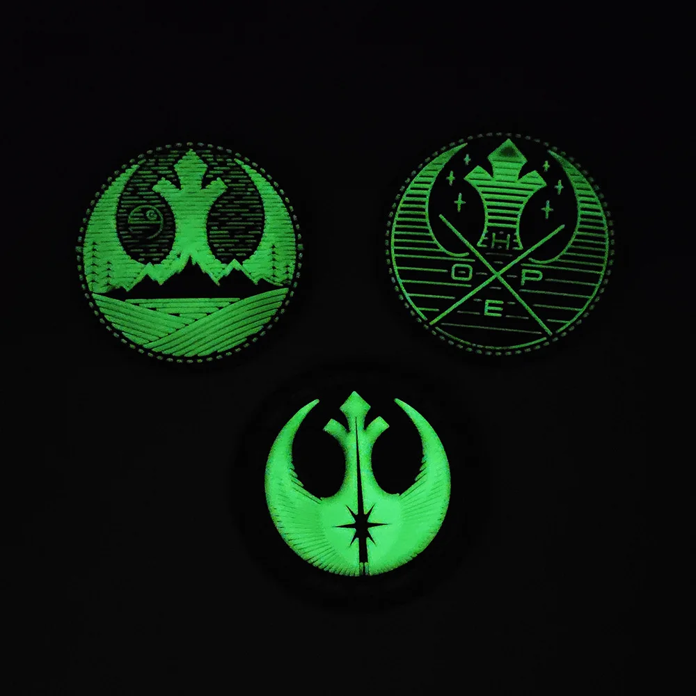 Parche táctico 3D luminiscente goma – Insignia moral velcro