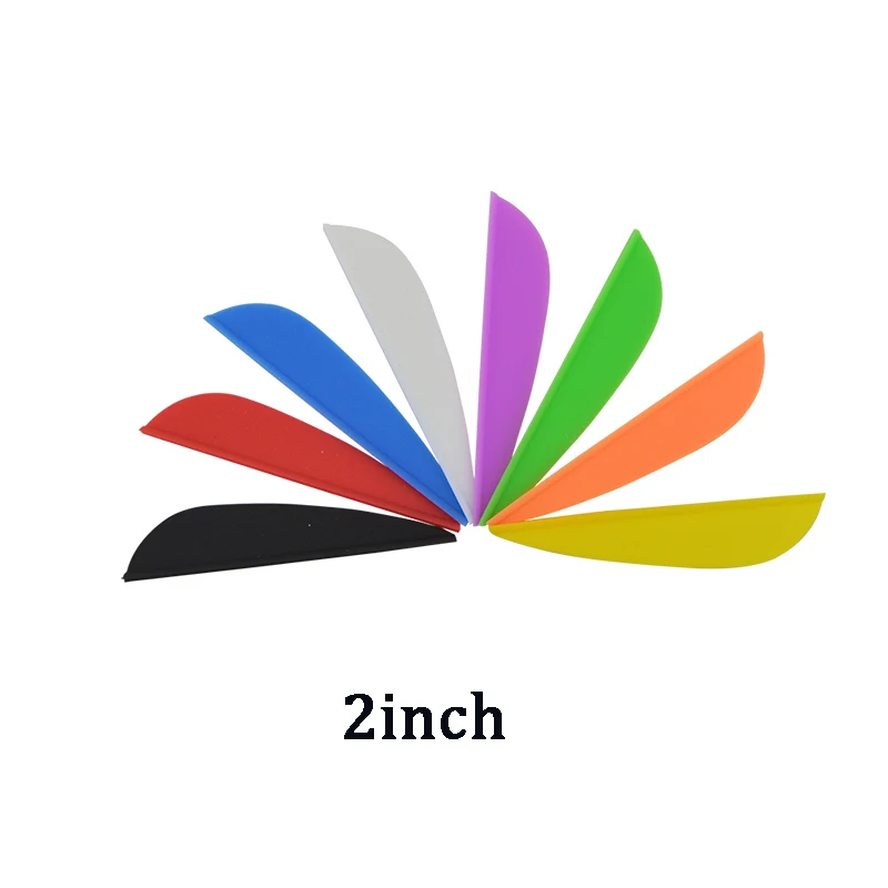 60 uds pluma de flecha de goma 1,75/2/2,5/3 pulgadas tiro con arco paletas de plástico Fletching para flecha accesorios de entrenamiento de caza DIY - imagen 4