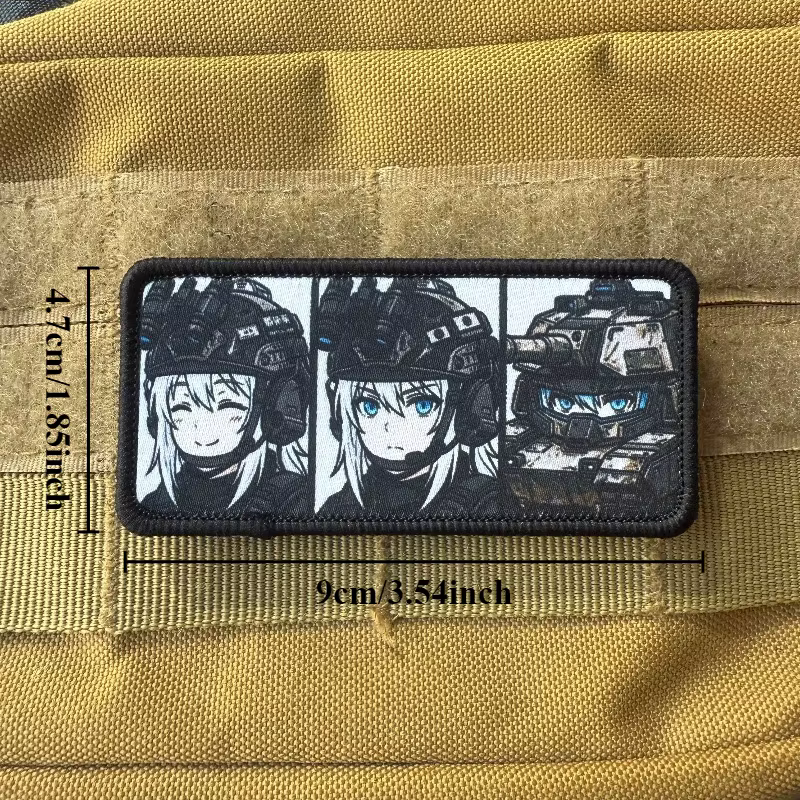 Parche Táctico Morale con Velcro Chica Soldado Anime para Chaqueta - imagen 4