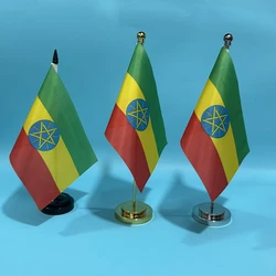 Bandera nacional etíope de mesa en poliéster decorativa para adorno
