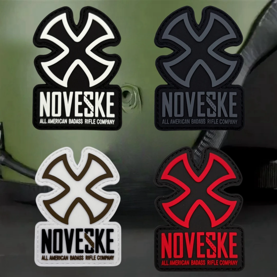 Noveske-brrazalete táctico con emblema cruzado, insignia de moral del ejército militar, pegatinas para mochila, parches de gancho y bucle de PVC 3D para ropa - imagen 4