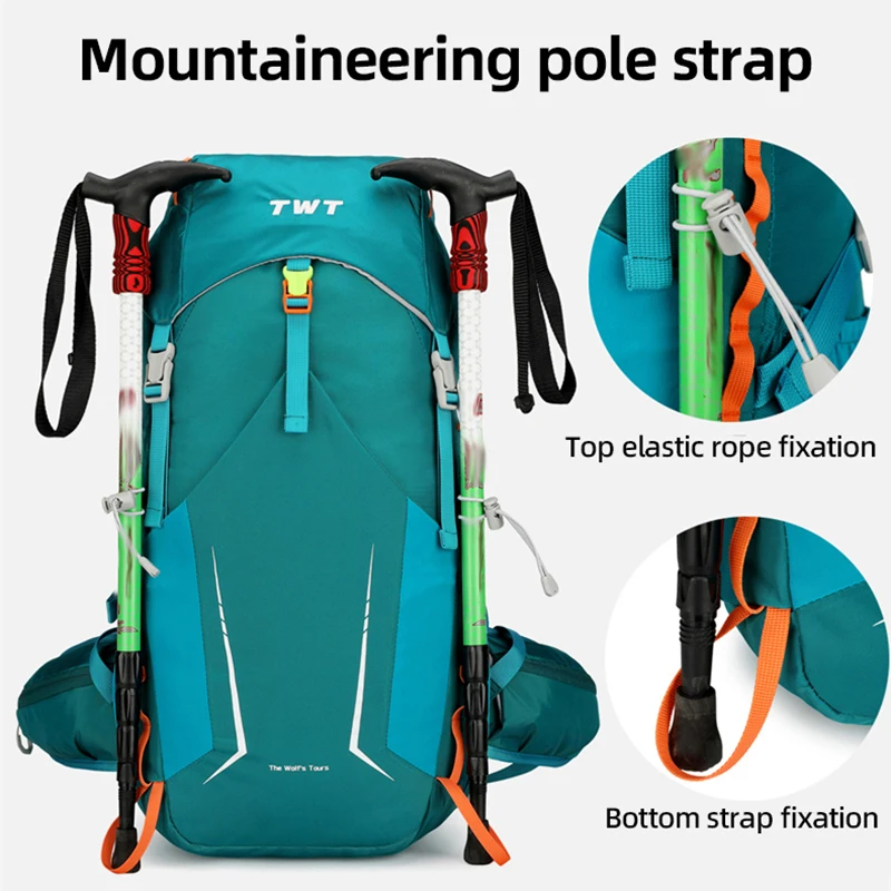 Mochila de escalada informal para senderismo, bolsa de almacenamiento para acampar, equipaje de viaje al aire libre, mochila deportiva de gran capacidad para montañismo - imagen 4