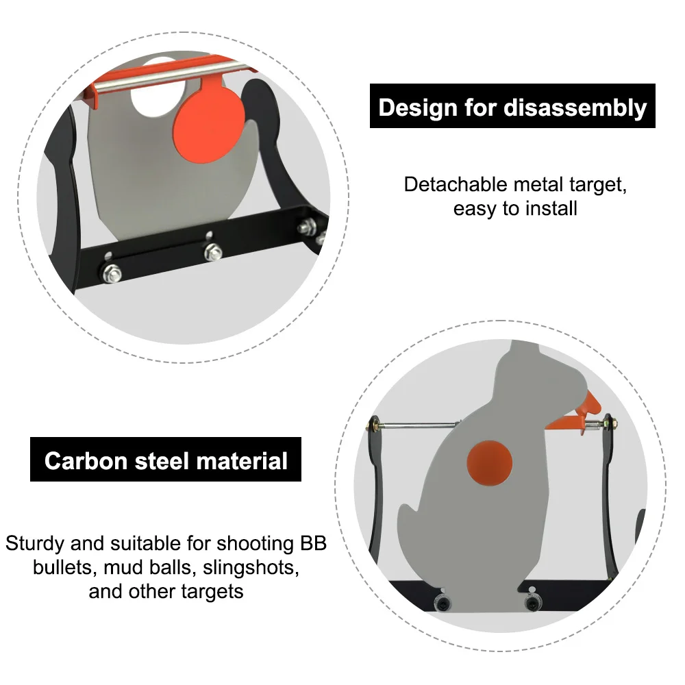 Pistola de aire táctica de reinicio automático, objetivo de vaso de acero al carbono, reinicio automático, objetivo de tiro para accesorios de caza - imagen 3