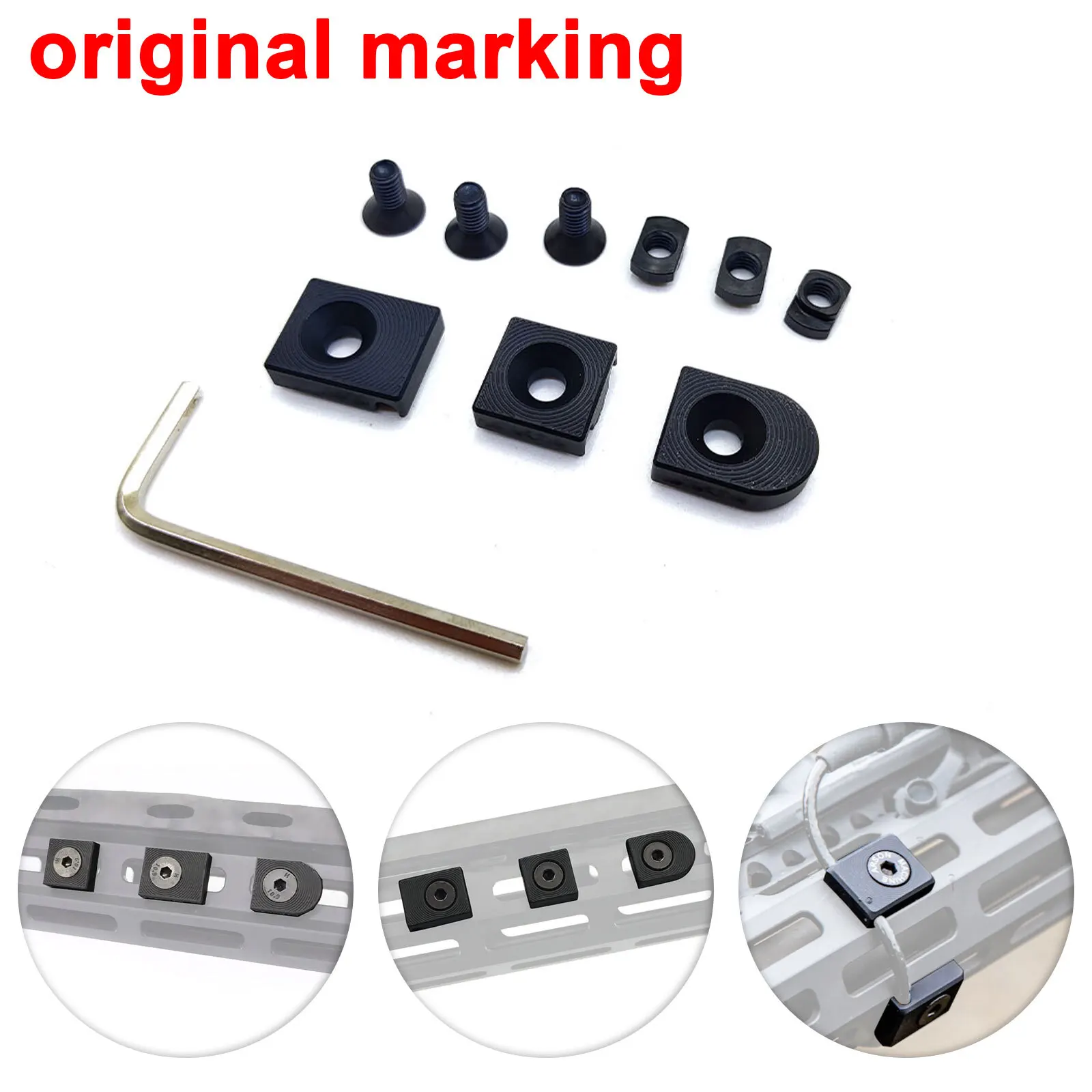 Máquina táctica MLOK y Keymod, cubierta de riel, interruptor, Clip de Cable, sistema de guía de Cable, gestión de cables, guardamanos de Metal, 3 uds.