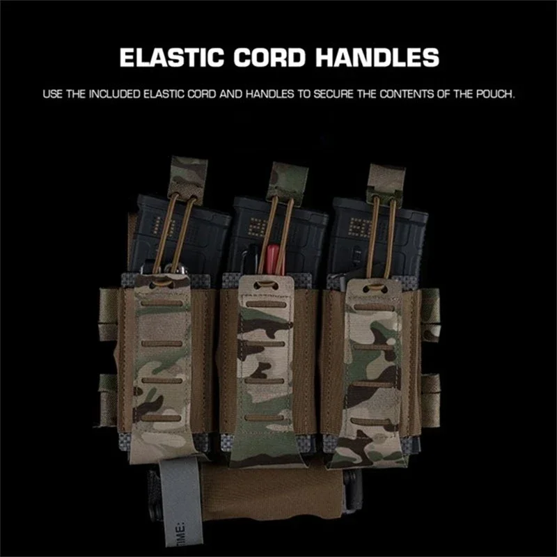 ERQYGRA táctico 5,56 Triple Mag bolsa placa CS revista de tiro juego de guerra equipo de caza sistema Molle accesorios de Paintball - imagen 5