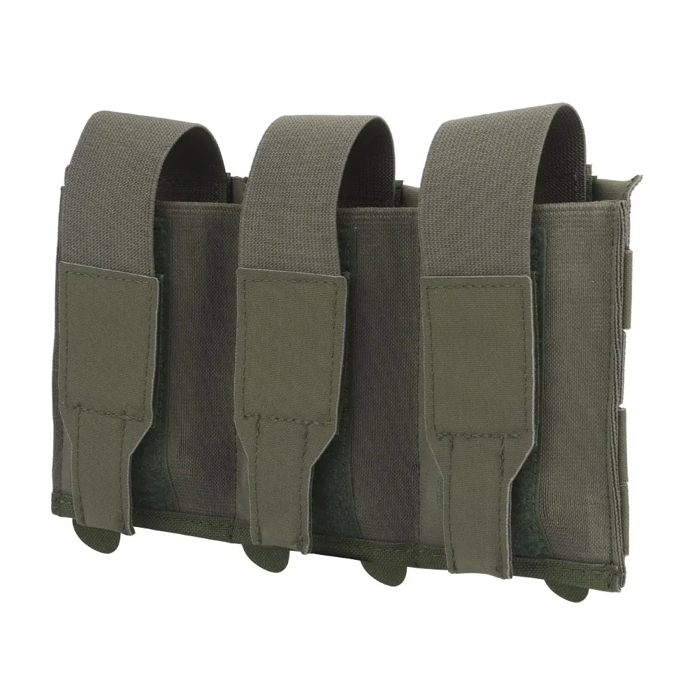 Bolsa para revistas abierta con solapa elástica triple portátil liviana Bolsa montada en chaleco MOLLE para ARs - imagen 2