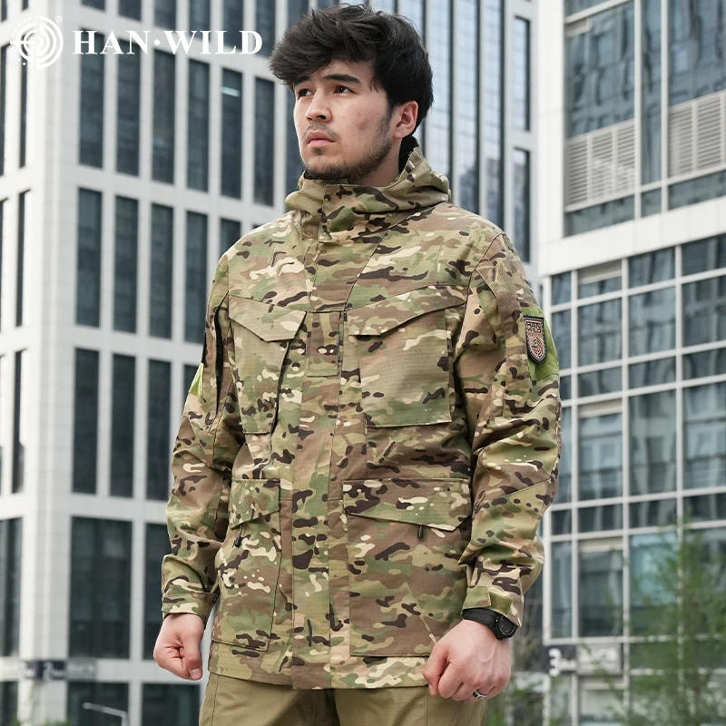 Chaquetas de senderismo al aire libre para hombre, chaqueta de combate de caza, chaqueta táctica, ropa de acampada, cortavientos, abrigos de escalada Softair impermeables - imagen 2