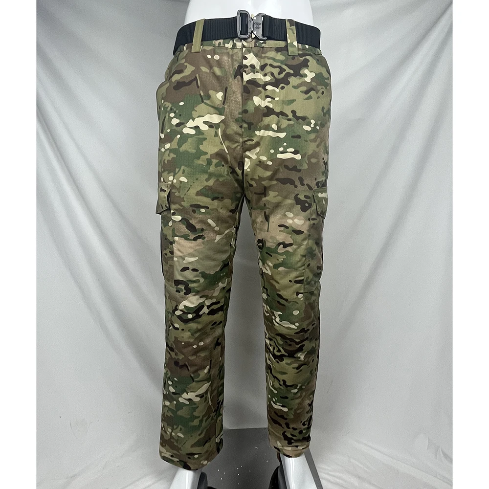 Pantalones de algodón reflectantes de calor de camuflaje táctico de invierno para hombre, ropa cálida para exteriores, pantalones gruesos impermeables a prueba de frío para caza - imagen 4