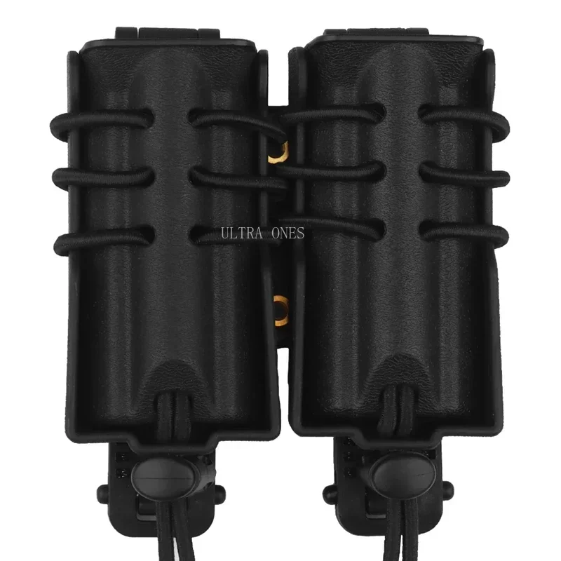 Bolsas dobles para revistas de 9MM, tiro táctico Airsoft Molle Mag Carrier Paintball, caza al aire libre, Rifle, pistola, soporte para revistas - imagen 4
