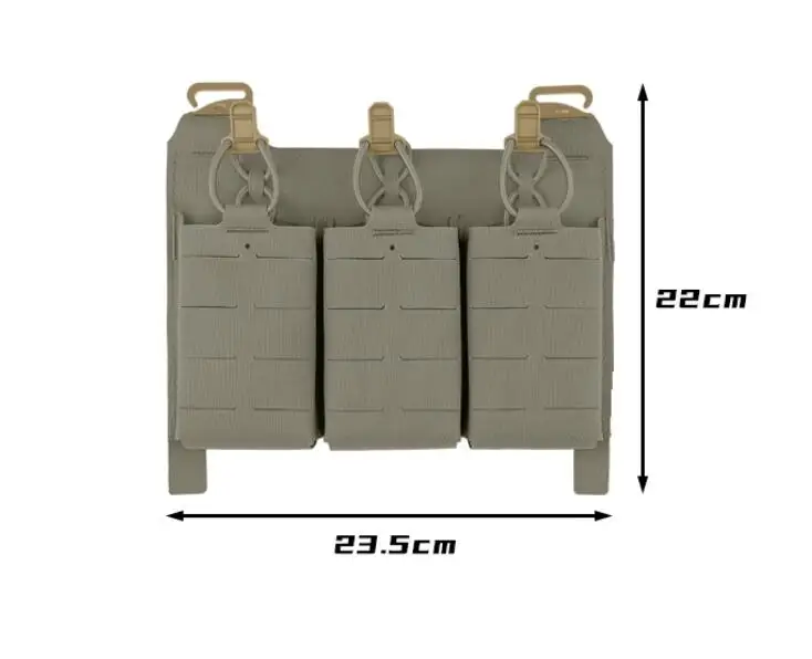 Chaleco táctico corte láser con bolsas MOLLE triple y panel frontal - imagen 4
