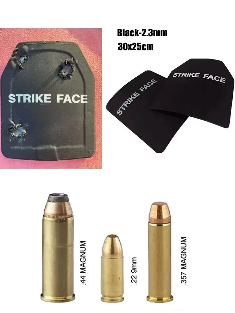 NIJ IIIA nivel 10 "x 12" antibalas a prueba de puñaladas, placa de acero compuesta para chaleco de seguridad táctico, armadura corporal balística - imagen 3