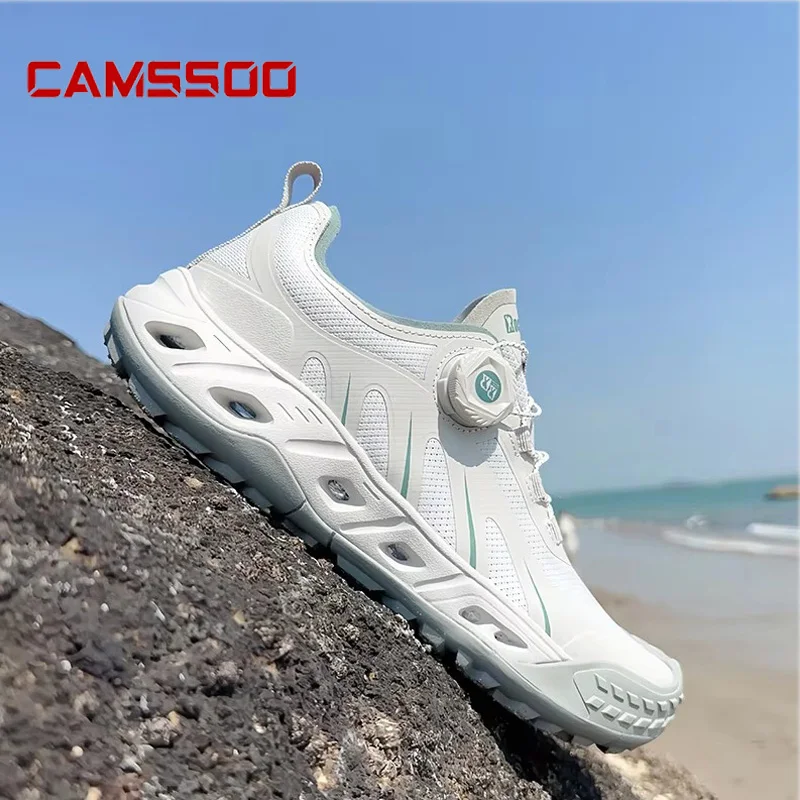 CAMSSOO, zapatos Upstream para hombre, Trekking al aire libre, zapatos acuáticos para caminar, zapatillas de agua de secado rápido de malla transpirable, zapatos de senderismo, pesca - imagen 2