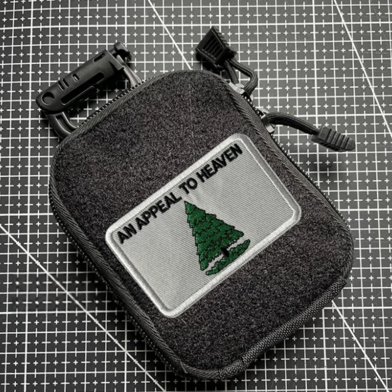 Parche "AN APPEAL TO HEAVEN", insignia de moral táctica con estampado de gancho y bucle, mochila, accesorios de decoración de ropa, brazalete adhesivo - imagen 3