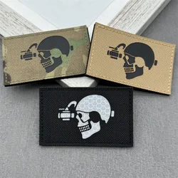 Parches tácticos con insignias, parches reflectantes infrarrojos IR en mochila, chaleco, ropa, apliques para exteriores con gancho y bucle, 1 ud.