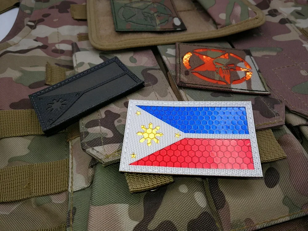 Parches de gancho y bucle IR del Sudeste Asiático para bolsos, insignia de moral ligera, pegatina para ropa y mochila - imagen 3