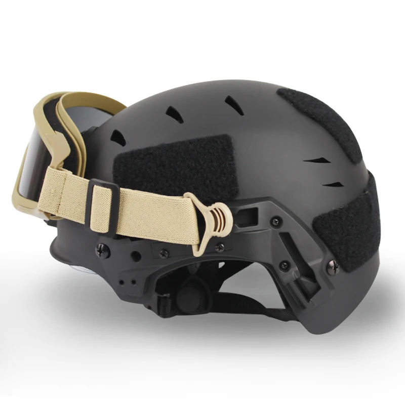 Gafas protectoras de montaje en riel para casco táctico con diadema ajustable y 3 lentes intercambiables para cascos FAST MICH IBH AF - imagen 3