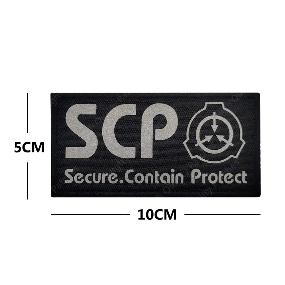 Parche mágico con logotipo de base SCP, parche reflectante SCP para mochila táctica, brazalete, parche bordado, bordado de ropa DIY - imagen 4