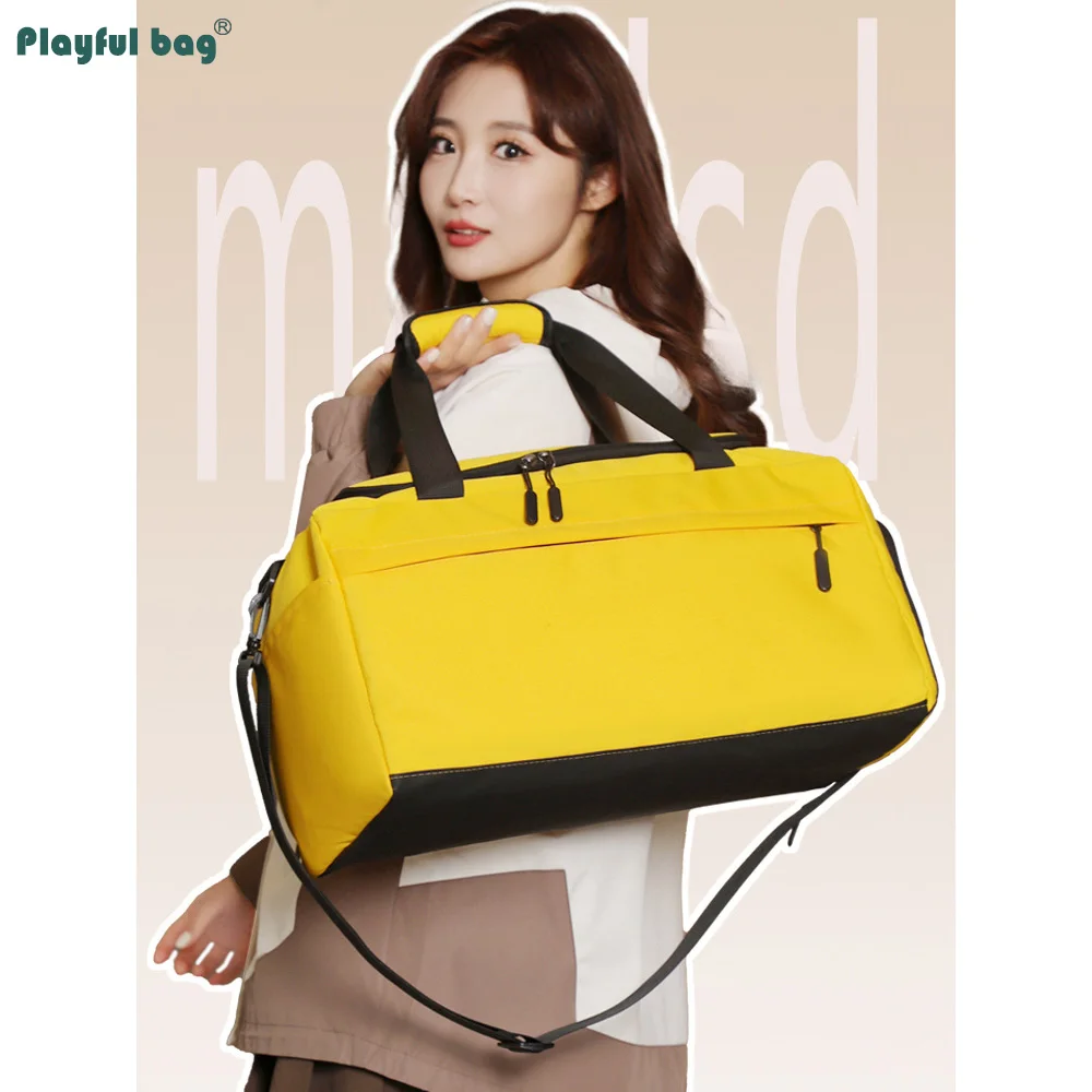 Bolsa de Fitness con separación húmeda y seca, bolso de viaje de gran capacidad, bolsas de equipaje con bolsillo para zapatos independiente AVA338 - imagen 4