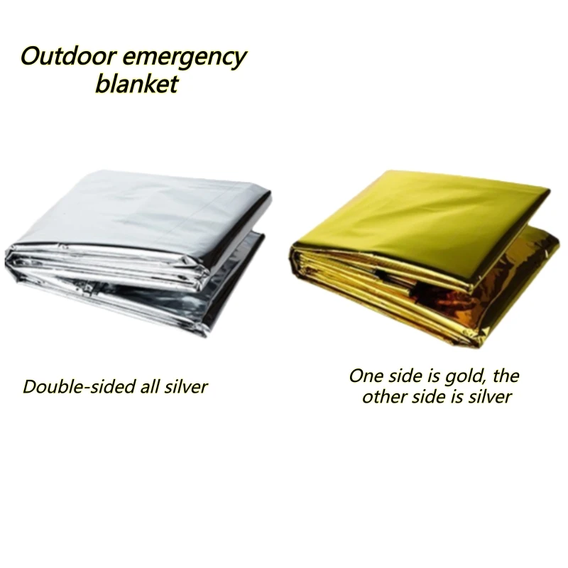 Manta de primeros auxilios para exteriores, suministros de emergencia, equipo de camping desechable, manta aislante a prueba de humedad