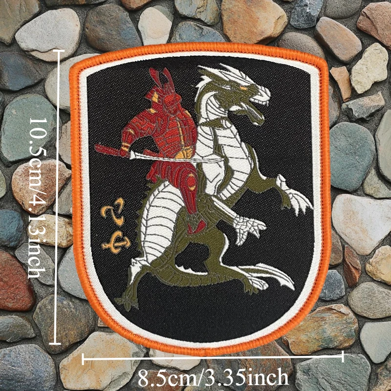Parche táctico de Caballero de dragón, insignia de moral militar, gancho y bucle estampado, mochila militar, ropa, pegatina decorativa, brazalete - imagen 3