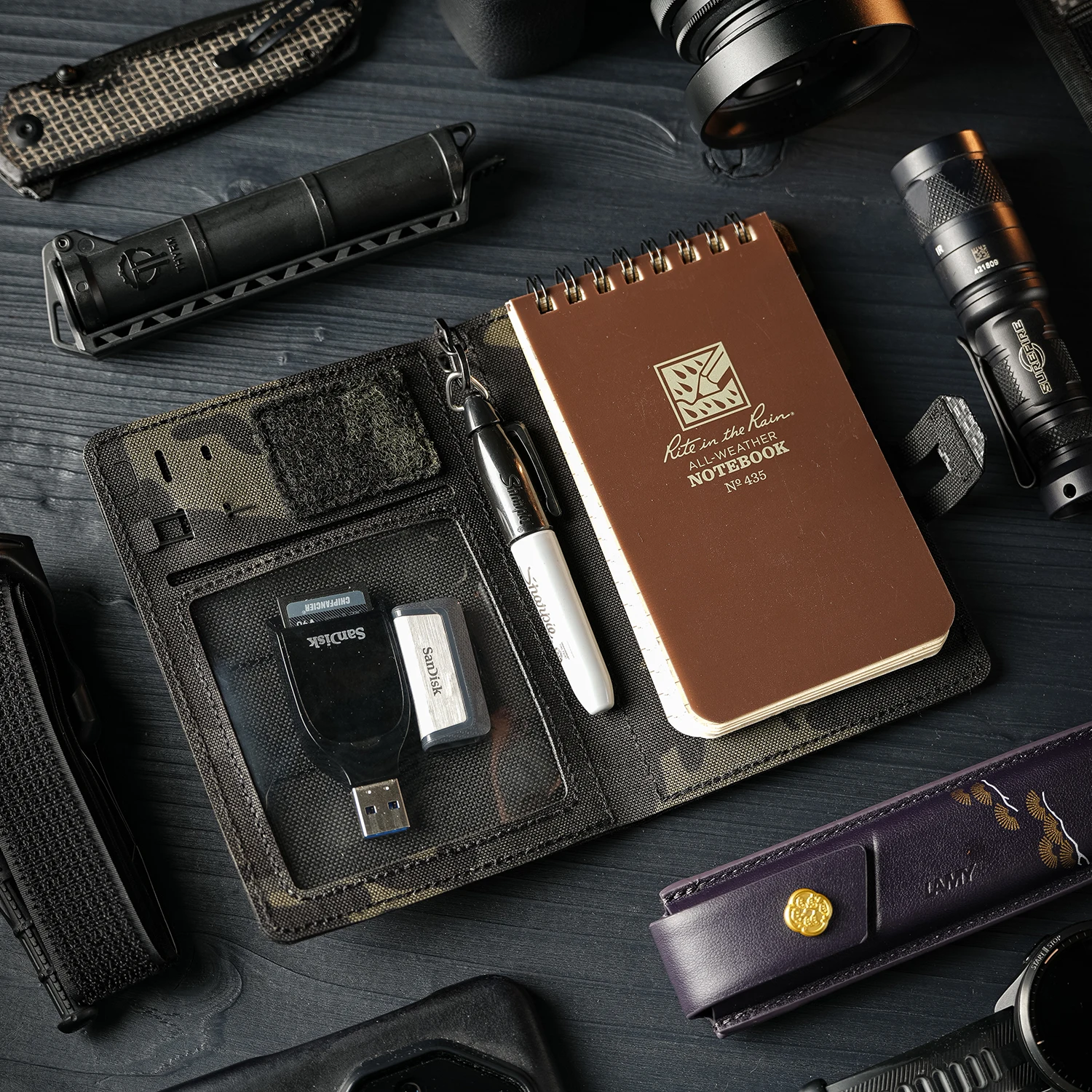 Cuaderno táctico al aire libre de cuero V2 cubierta de cuaderno impermeable exterior - imagen 4