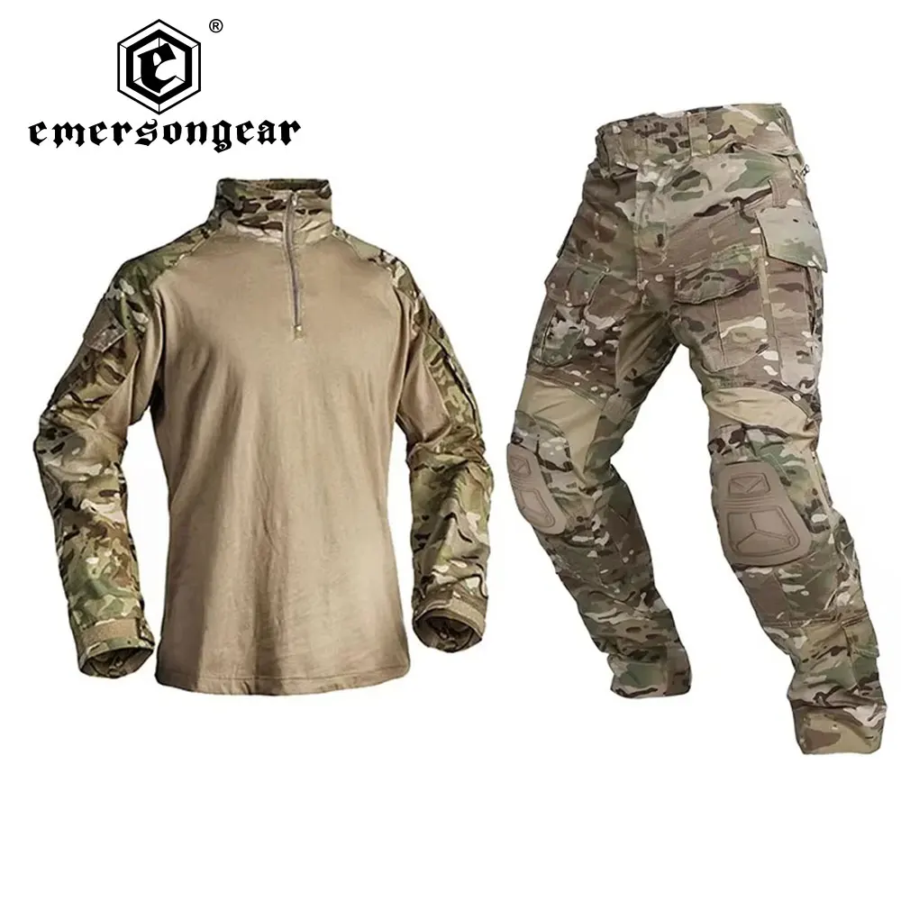 EMERSONGEAR G3 uniforme de combate Airsoft camisa pantalones con rodilleras táctica GEN3 BDU caza Multi-camo ropa de camuflaje EM9351