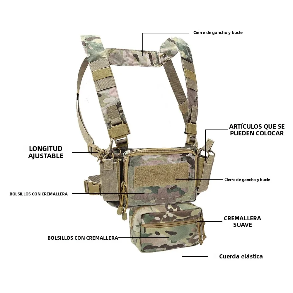 SINAIRSOFT D3CR Chaleco táctico portacargadores MOLLE para rifle - imagen 2