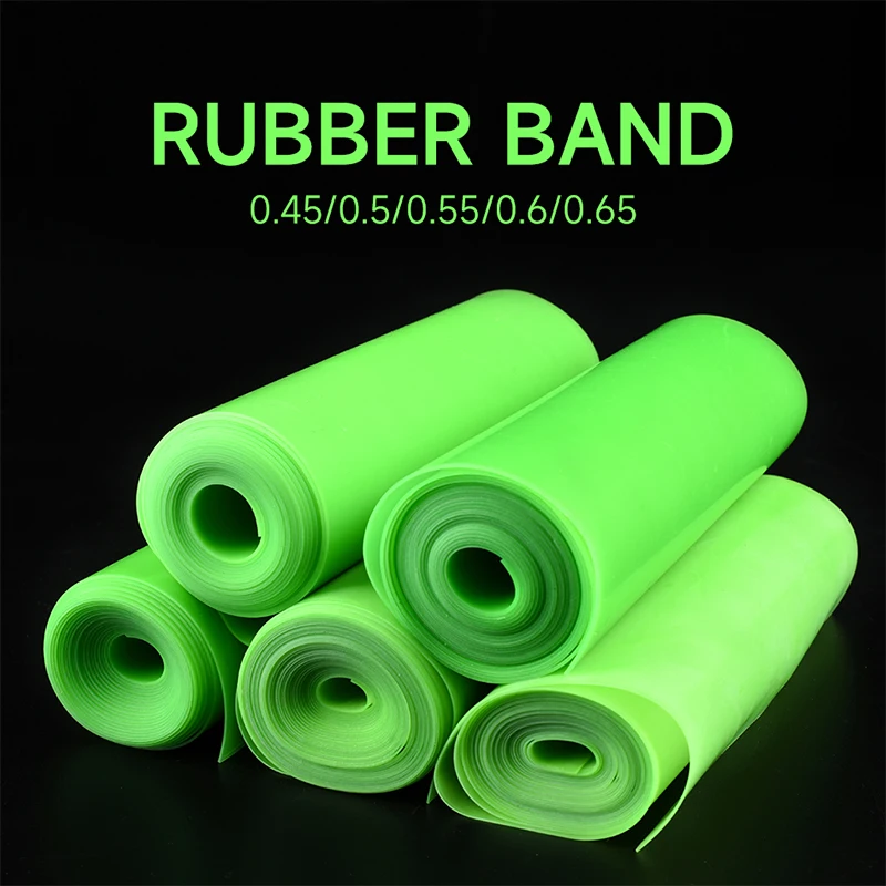 Banda de goma verde para eslingas de 15x200cm, banda de goma anticongelante resistente al desgaste, elástica 1:6, accesorios de tiro