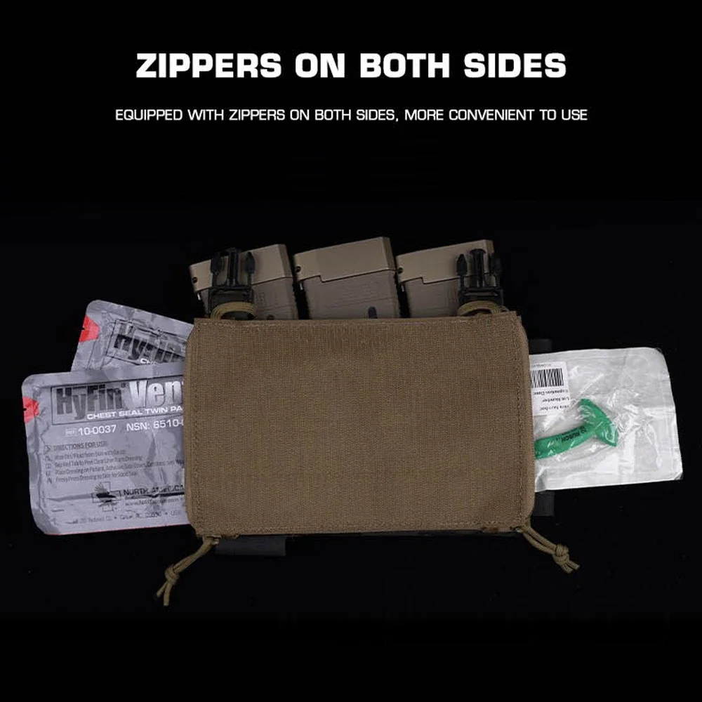 Soporte de placa de chaleco táctico, aparejo de pecho, cierre mágico, bolsillo interno, bolsa de almacenamiento de herramientas Micro MAG MK4 MKV de liberación rápida lateral - imagen 4