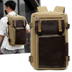 Mochila de lona informal Unisex de gran capacidad, bolsa multifuncional para exteriores, senderismo, Camping, bolsa de almacenamiento de equipaje de viaje duradera