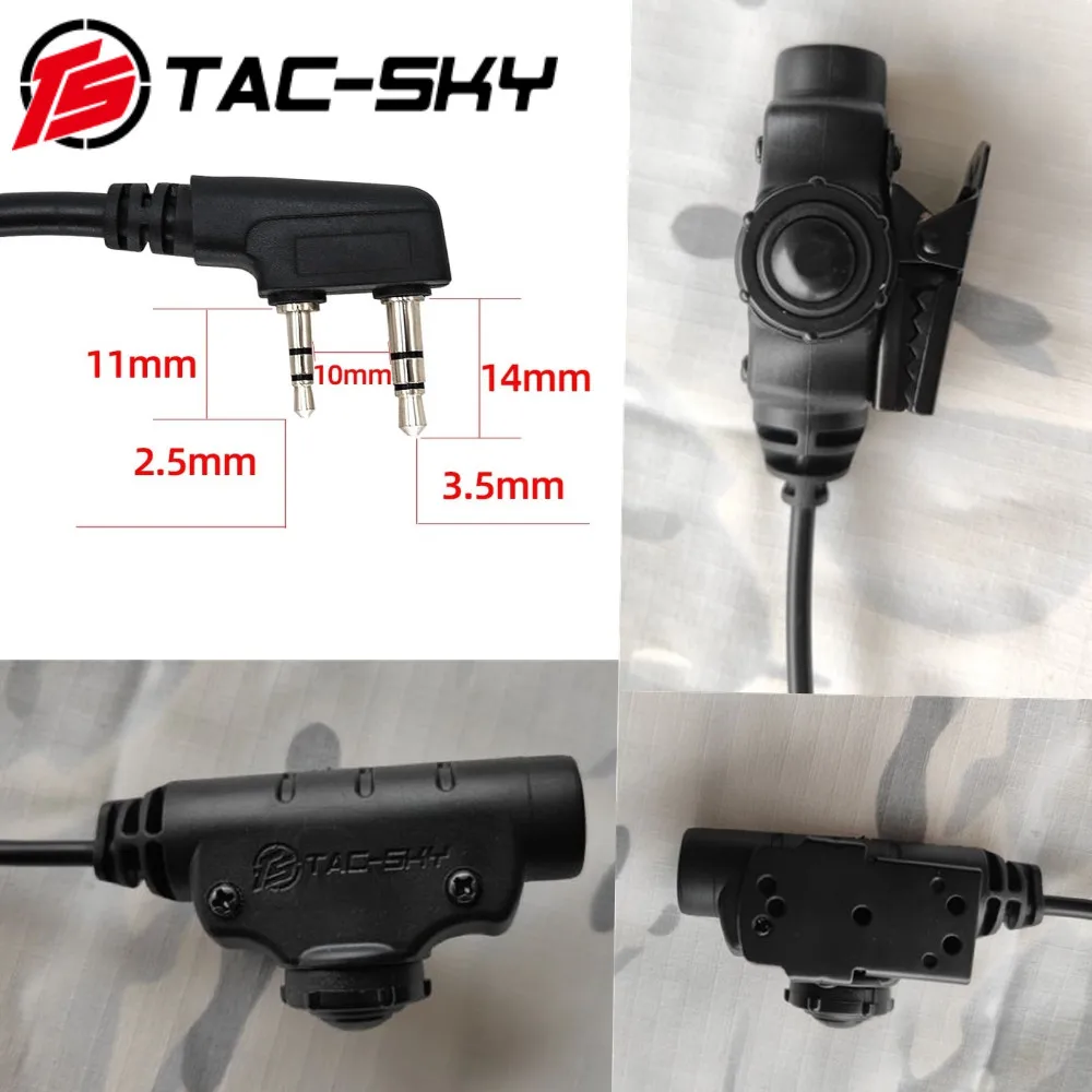 TAC-SKY-auriculares tácticos PTT V2, U94, PTT, adaptador U94, V2, PTT, Compatible con COMTAC I II III, Tci, Liberator, SORDIN - imagen 5