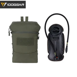 IDOGEAR-Juego de bolsa de hidratación táctica con tanque de agua de TPU de 2L, mochila de agua con agujero de drenaje inferior con cremallera YKK 35121