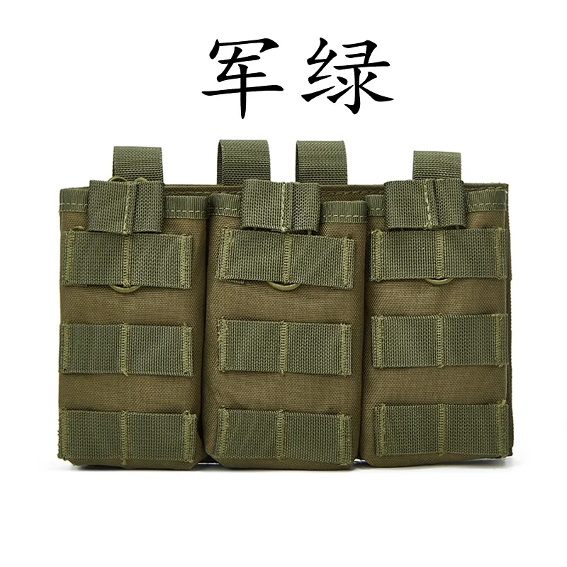 Bolsa MOLLE triple militar resistente para cargadores 5.56 y 7.62 mm