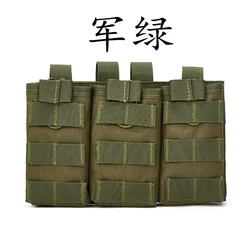 Bolsa MOLLE triple militar resistente para cargadores 5.56 y 7.62 mm