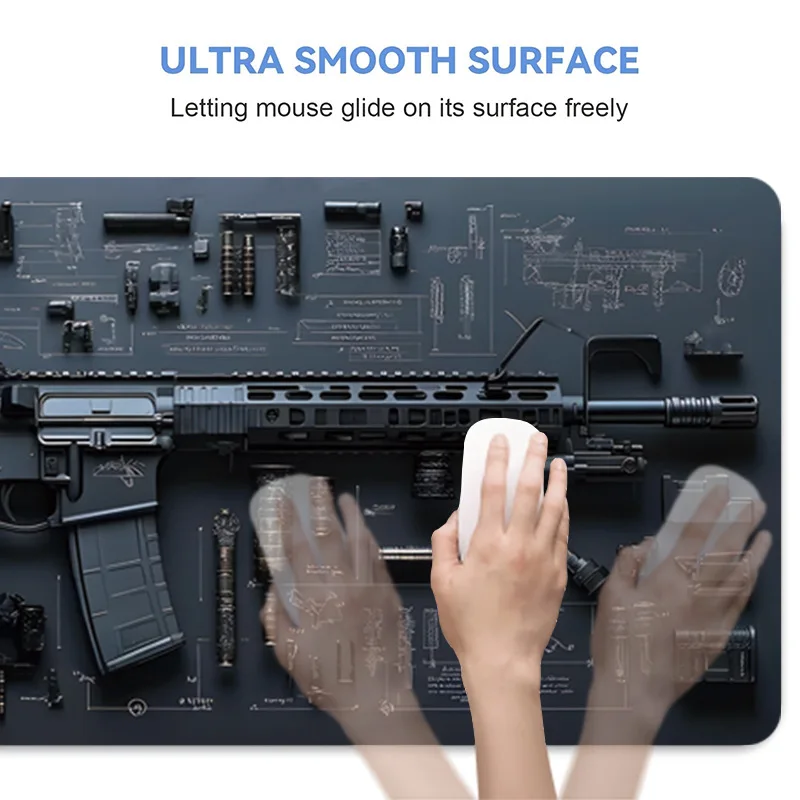 Alfombrilla táctica limpieza armas mouse pad superficie antideslizante - imagen 2