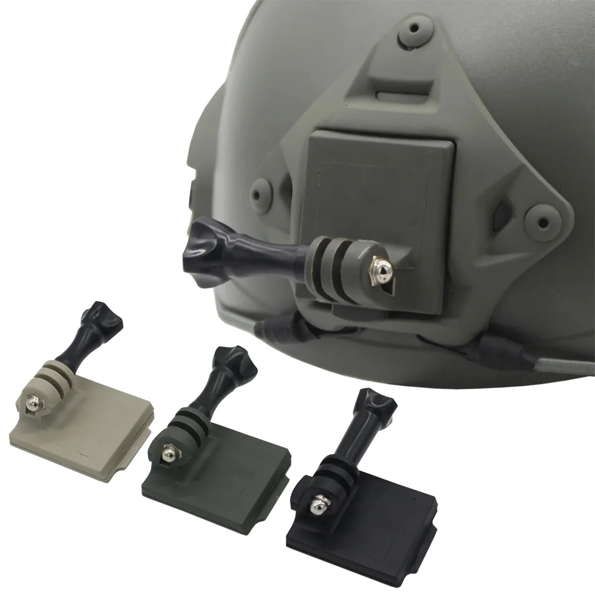 Accesorios para casco FAST/MICH/NVG - Adaptador de base para casco táctico - Montaje fijo para cámara de acción GoPro Hero