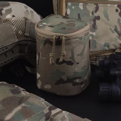 Bolsa de almacenamiento MOLLE con doble cremallera, bolsa de almacenamiento para visión nocturna, se adapta a cinturón, accesorios de caza
