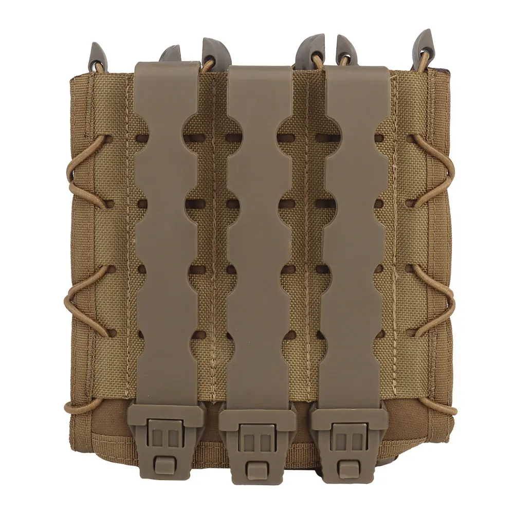 Bolsa táctica de munición de liberación rápida para exteriores, bolsa de almacenamiento montada en Triple Molle, Tiger, 9mm de largo, accesorio - imagen 4