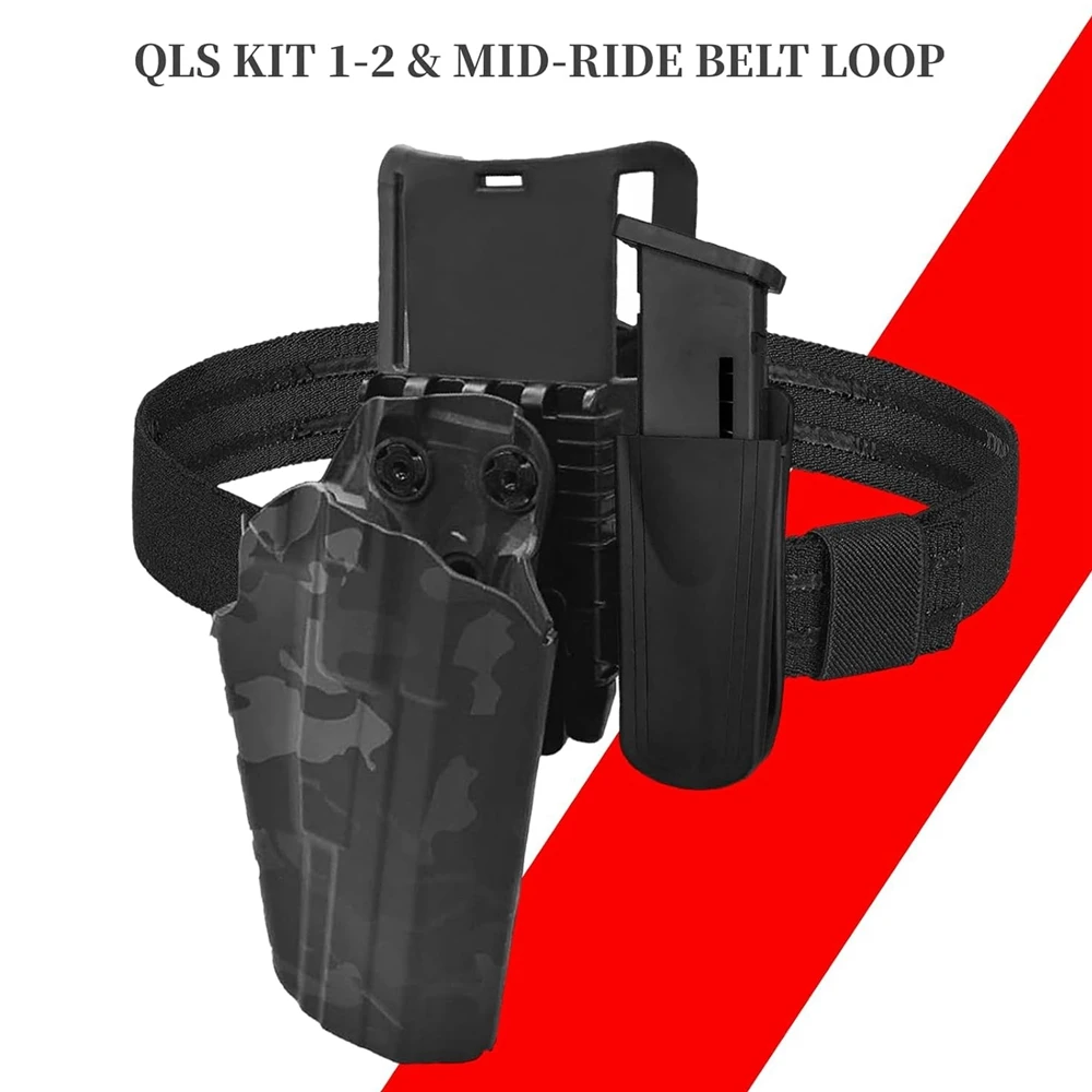 Adaptador de Funda de Pierna con Presilla para Cinturón de 2 Pulgadas con Sistema de Bloqueo Rápido QLS, Accesorios Tácticos para Portar Armas con Correa para el Muslo - imagen 4