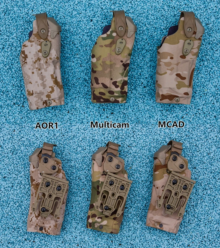Funda táctica con camuflaje y perfil operativo