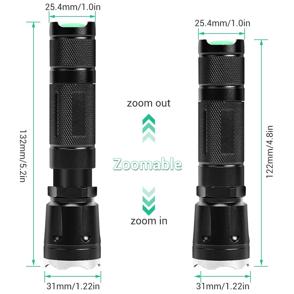 Linterna táctica IR de 850nm/940nm con zoom, iluminación infrarroja de visión nocturna, linterna infrarroja para caza - imagen 2
