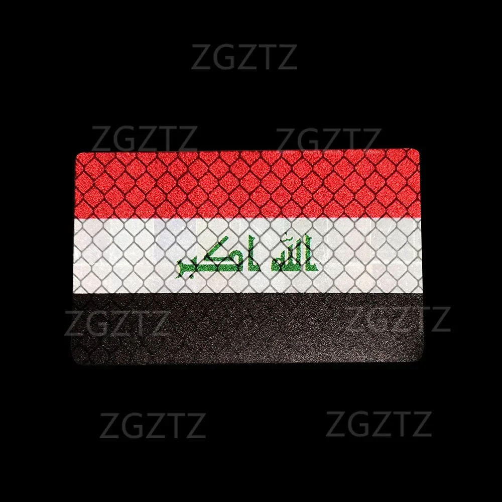 Insignia de bandera reflectante de Irak, insignia reflectante láser IR, pegatina para mochila, insignia de moral táctica, parche militar para ropa - imagen 3