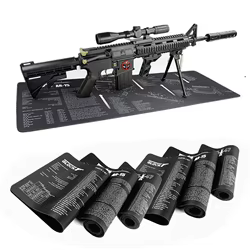 Glock alfombrilla limpieza arma M9 1911 AR15 AK47 con diagrama piezas